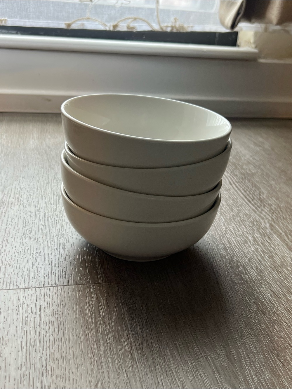 Mainstays White Ceramic Nesting Bowls - Set of 4
